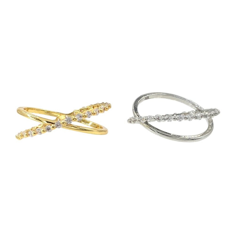 X Ring | Criss Cross Ring | Crossover Ring | Gold Plated X Ring | Silver X Ring